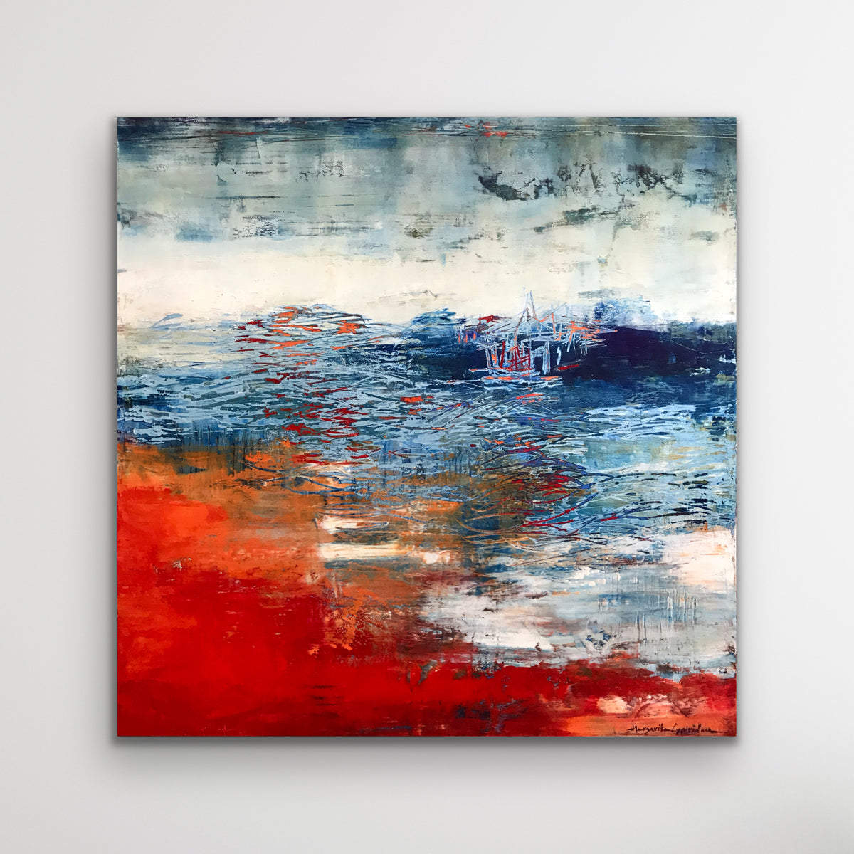 To The Shore <br>76.2x76.2x1.9 cm<br>30”x30”x0.75”