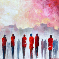 Under The Spring Sky <br>40x40x3 cm<br>15.7”x15.7”x1.2”