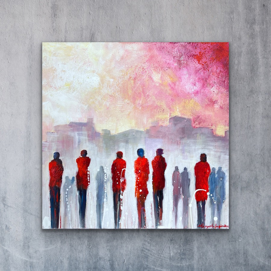 Under The Spring Sky <br>40x40x3 cm<br>15.7”x15.7”x1.2”