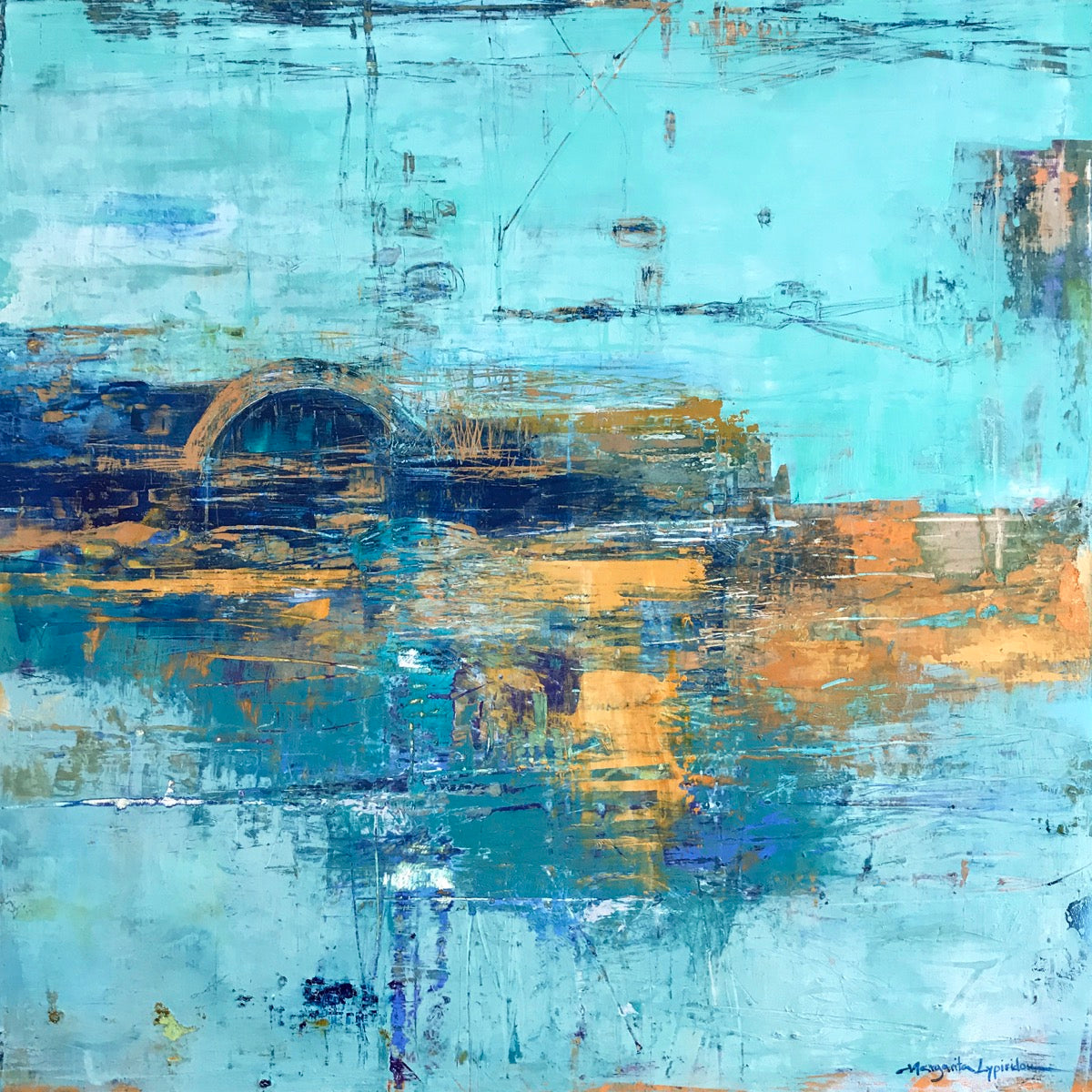 Upon Reflection <br>60.9x60.9x3.8 cm<br>24”x24”x1.5”