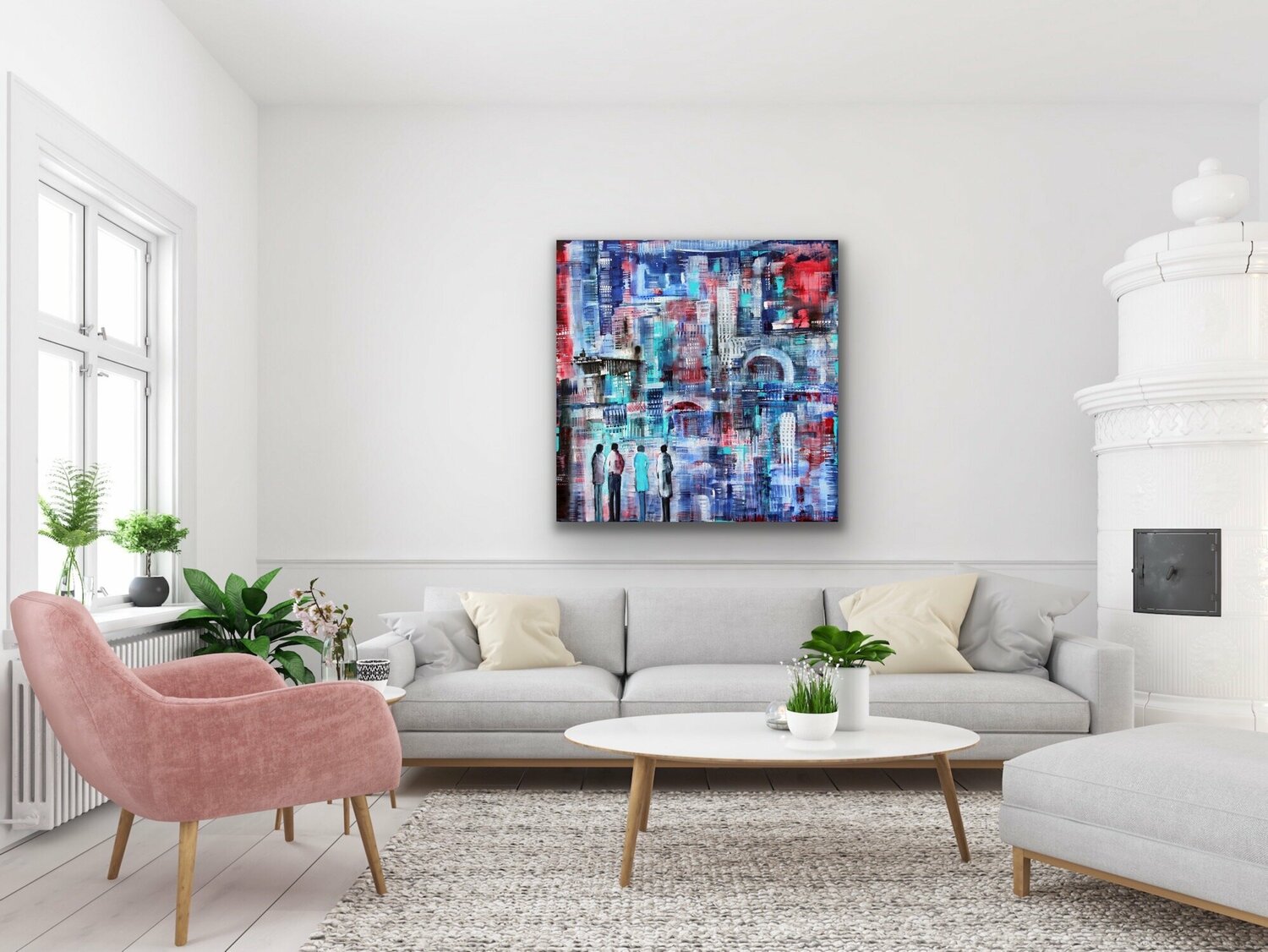 Urban Beauty <br>91.4x91.4x3.8 cm<br>36”x36”x1.5”