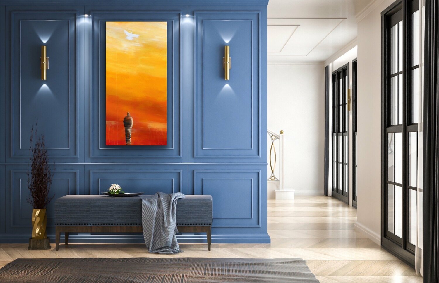 La colombe <br>152.4x76.2x4 cm<br>60”x30”x1.5”