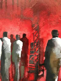 Night Gathering <br>45.7x94x3.8 cm<br>18”x36”x1.5"