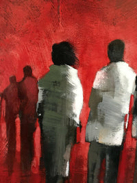 Night Gathering <br>45.7x94x3.8 cm<br>18”x36”x1.5"