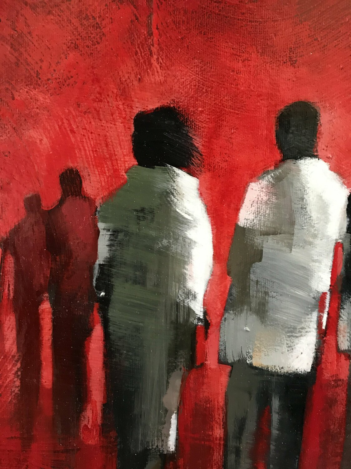 Night Gathering <br>45.7x94x3.8 cm<br>18”x36”x1.5"