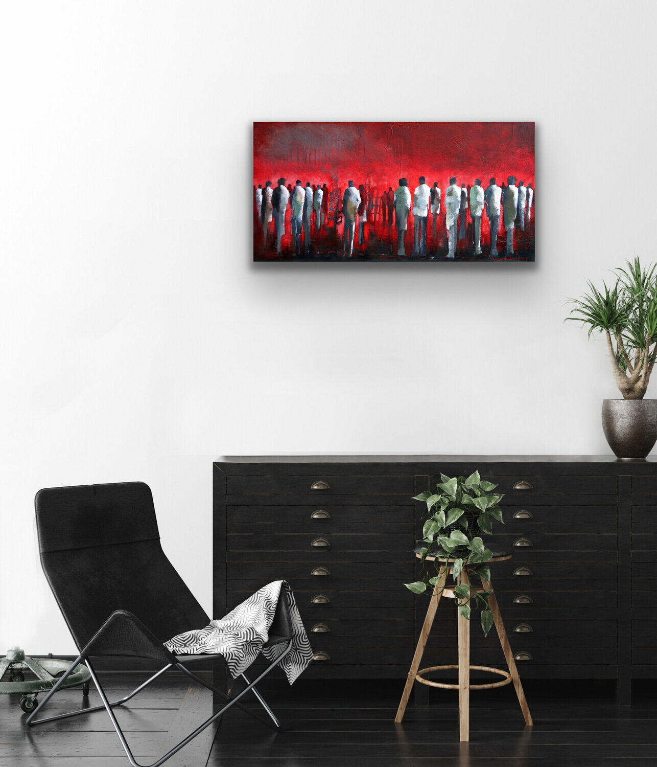 Night Gathering <br>45.7x94x3.8 cm<br>18”x36”x1.5"