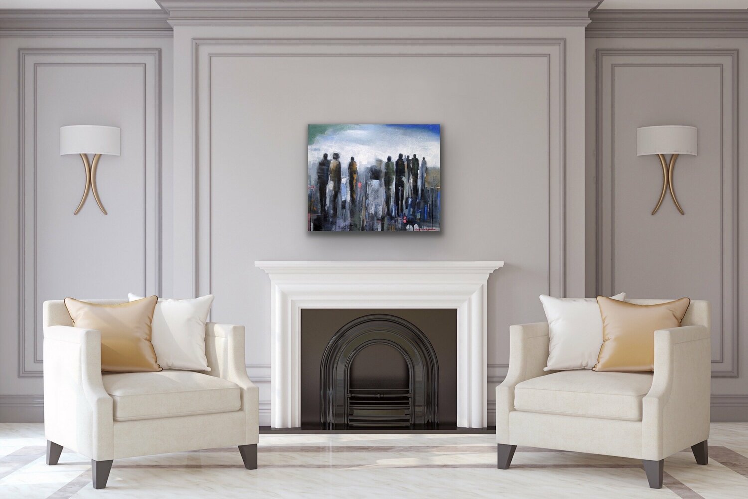 City Dwellers <br>61x76.2x3.8 cm<br>24”x30”x1.5”