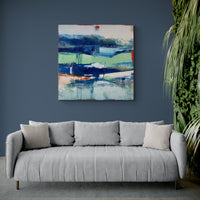 A Demain La Mer <br>121.9x121.9x3.8 cm<br>48"x48"x1.5"